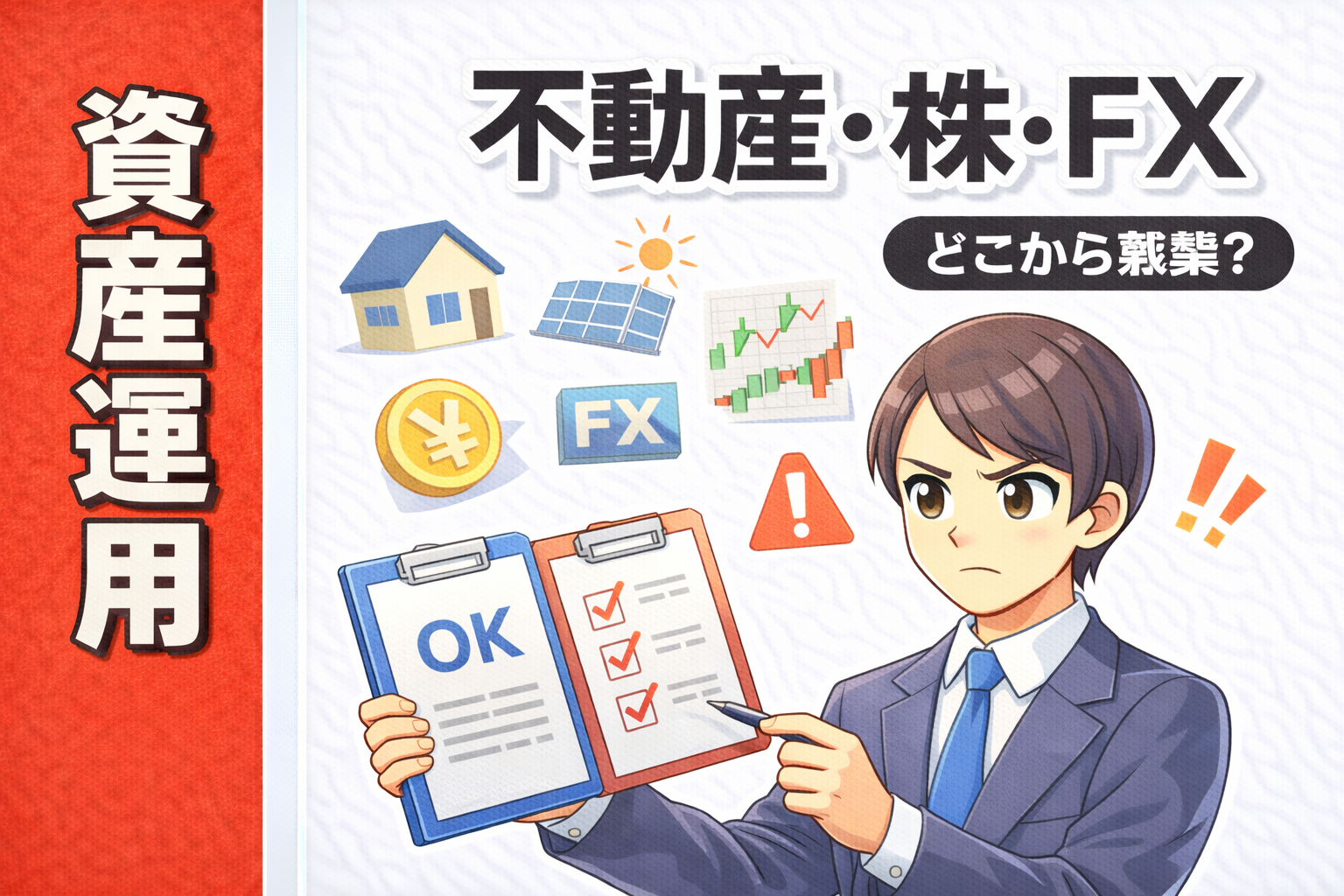 公務員が不動産・太陽光・株・投資信託・FXを行う際の兼業ラインを整理した記事のサムネイル