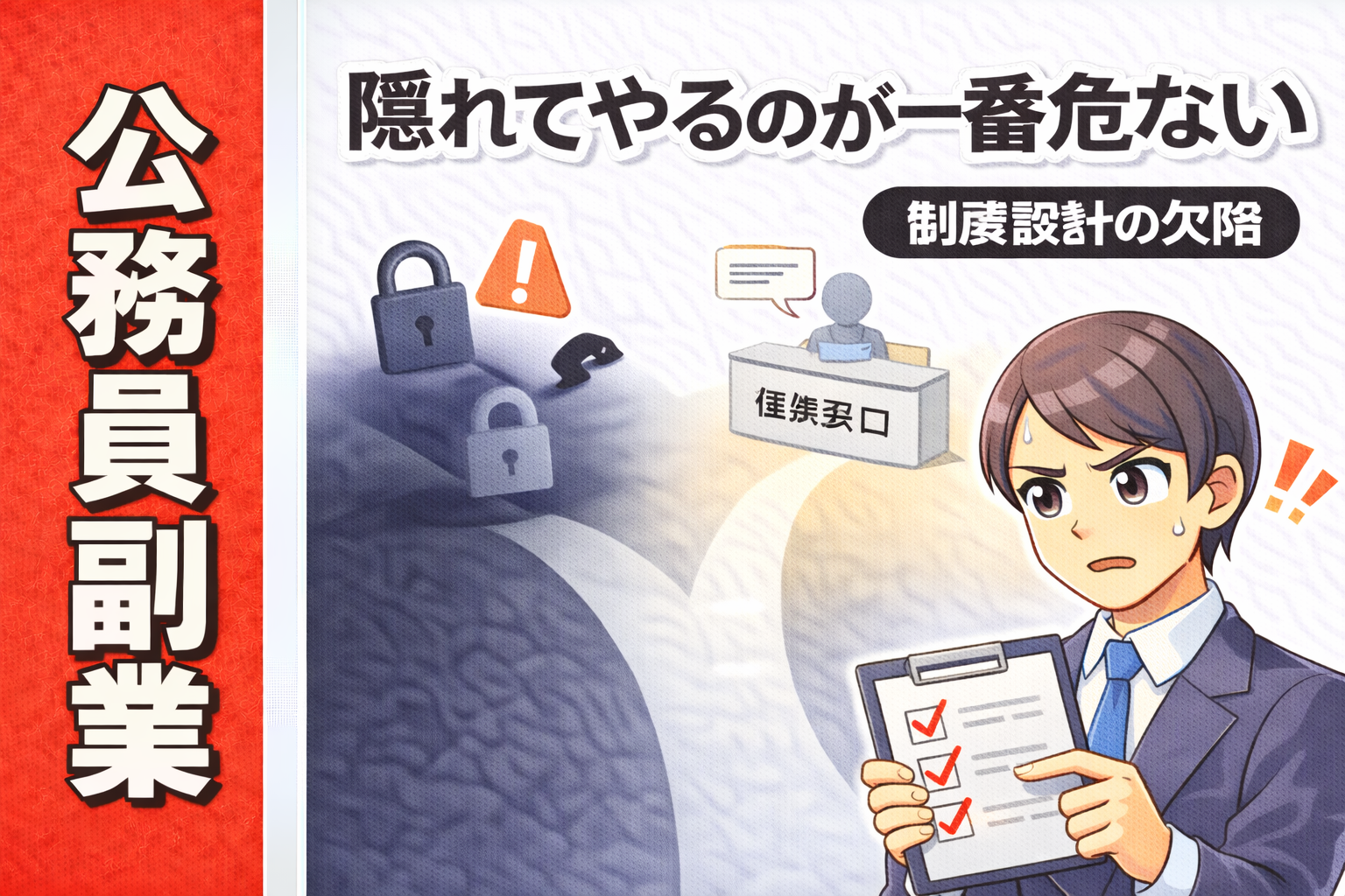 公務員副業で隠れてやることの危うさと制度設計の問題を問い直すコラム記事のサムネイル