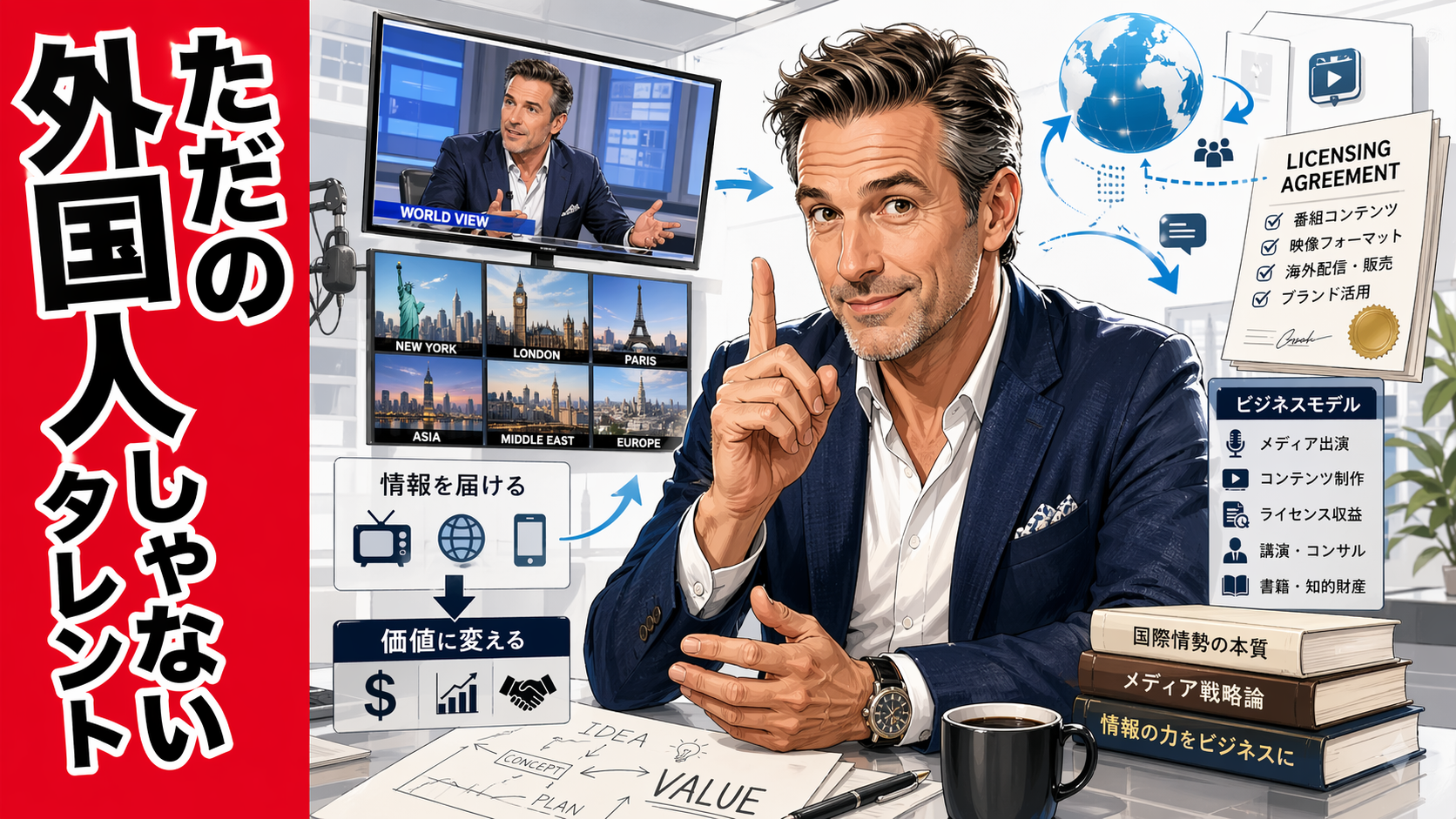 デーブ・スペクター氏のビジネスモデルを情報卸の視点で読み解く副業研究所向けコラムのサムネイル